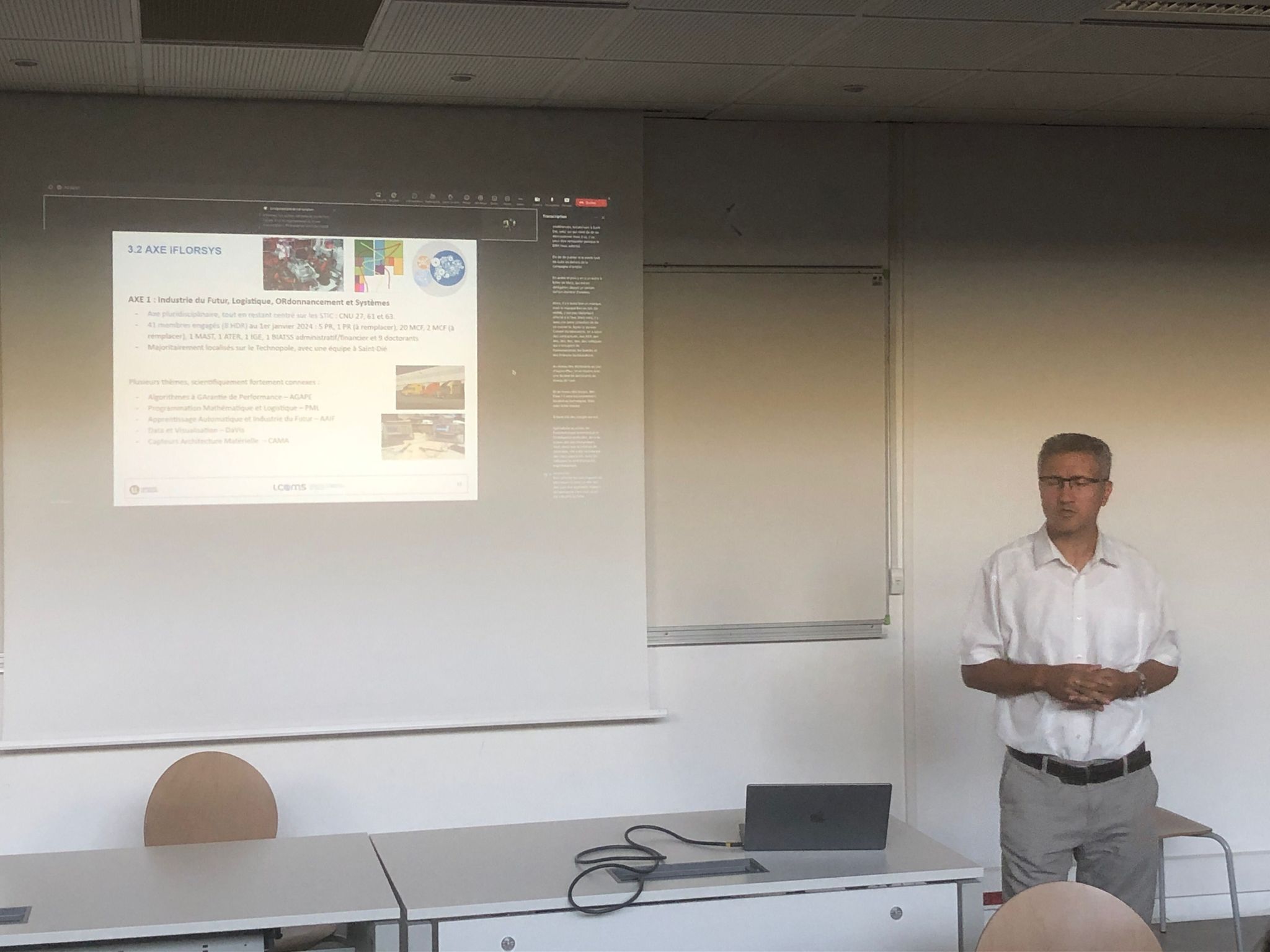 Présentation de l'axe IFlorSys par Imed KACEM