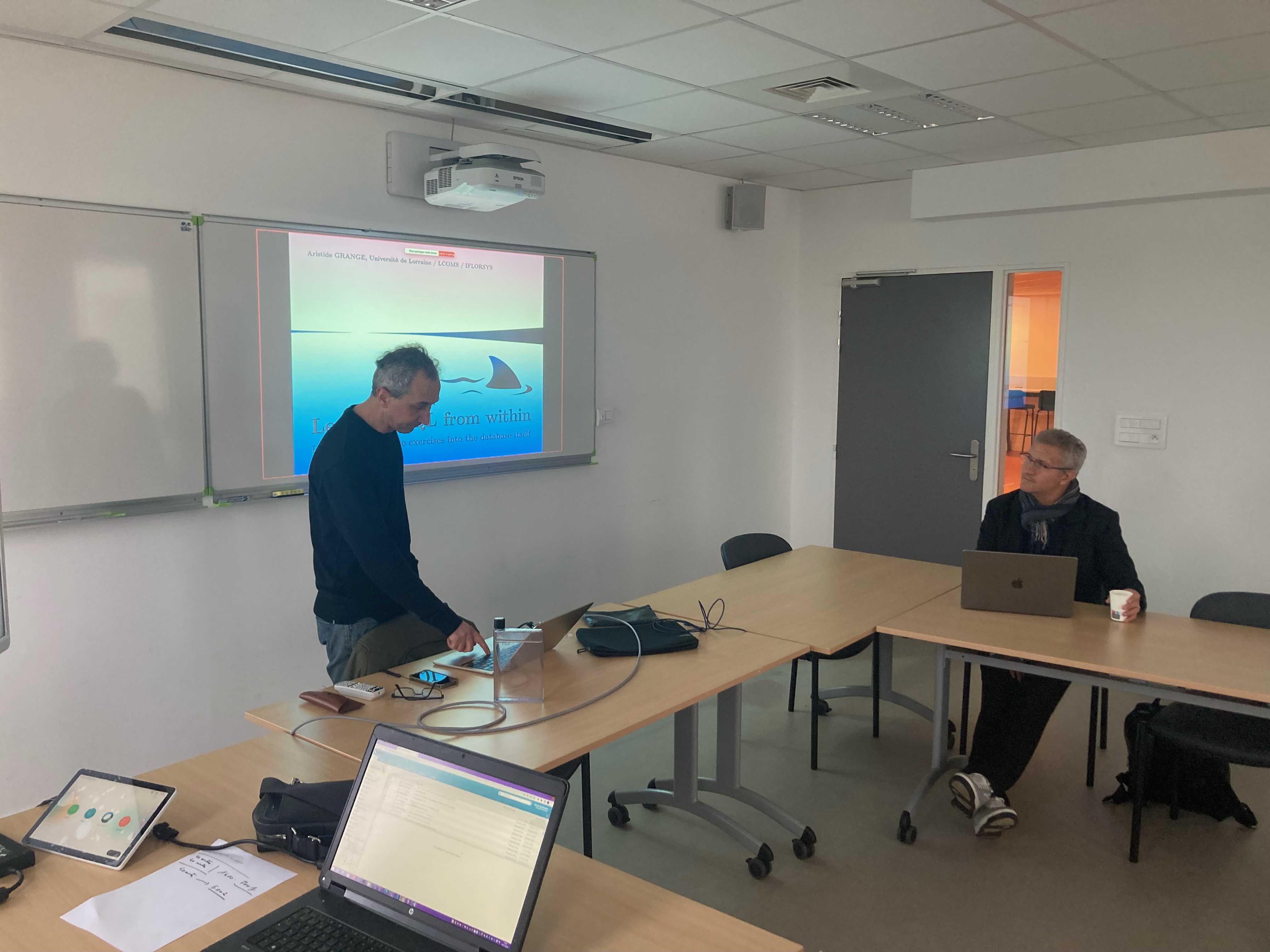 Aristide GRANGE qui présente au séminaire IFLORSys